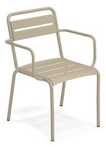 Star Stackable armchair - / Aluminium by Emu Beige