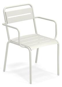 Star Stackable armchair - / Aluminium by Emu White