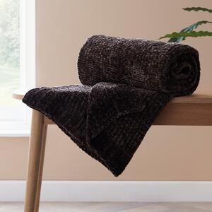 Crystal Chenille Throw Brown