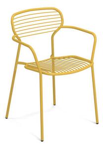 Apero Stackable armchair - / Steel by Emu Yellow