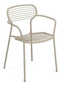 Apero Stackable armchair - / Steel by Emu Beige