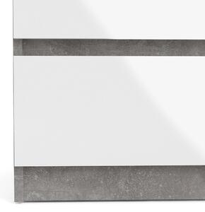 Naia Concrete Grey & White 6 Chest Of Drawers