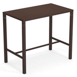 Nova High table - / 120 x 70 cm x H 105 cm - Steel by Emu Brown/Metal