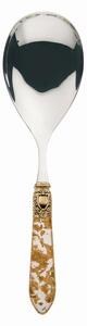 OXFORD ANTIQUE GOLD-PLATED RING RICE SERVING SPOON - Ivory