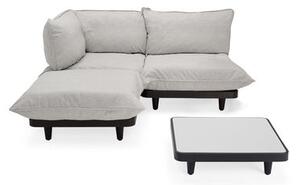 Paletti set Corner sofa - / Set: coffee table 90 x 90 cm + sofa L 180 cm (left-hand arm rest) by Fatboy White/Beige