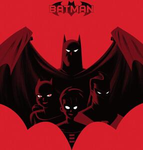 Art Poster Batman with little Titans, (26.7 x 40 cm)