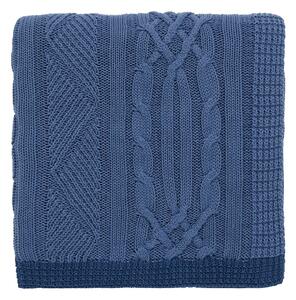 Joules Costal Cable Blue Throw Blue
