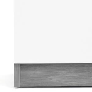 Naia Concrete White Gloss 4 Drawers Sideboard