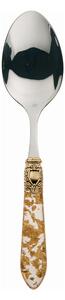 OXFORD ANTIQUE GOLD-PLATED RING VEGETABLE AND MEAT SERVING SPOON - Gold
