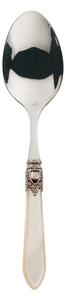 OXFORD ANTIQUE GOLD-PLATED RING VEGETABLE AND MEAT SERVING SPOON - Ivory