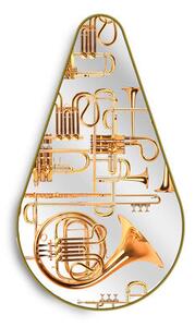 Toiletpaper Pear Wall mirror - / Trumpets - 45 x H 80.5 cm by Seletti Multicoloured/Gold