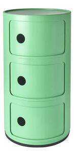Componibili Storage - / Matt - 3 drawers - H 58 cm / Recycled - Exclusive limited edition by Kartell Green