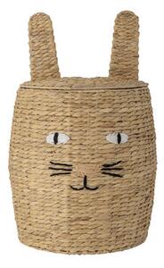 Nelle Basket - / With lid - Water hyacinth - Ø 42 x H 65 cm by Bloomingville Beige
