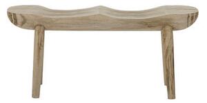 Sasuke Bench - / Hand-sculpted Paulownia wood - L 100 cm by Bloomingville Natural wood