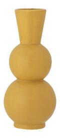 Taj Vase - / Ceramic - Ø 9.5 x H 22 cm by Bloomingville Yellow