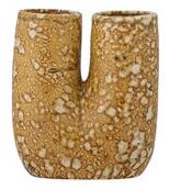 Dewa Vase - / Ceramic - L 7.5 x H 9 cm by Bloomingville Yellow/Brown