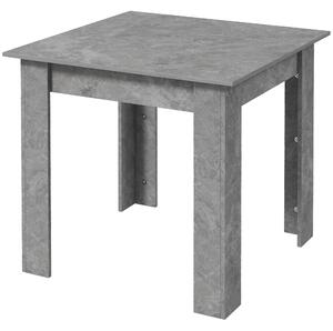 HOMCOM Square Dining Table, Modern Dining Room Table with Faux Cement Effect, Space Saving Small Dining Table
