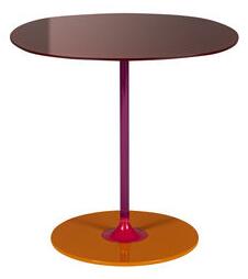 Thierry End tables - / 45 x 45 x H 45 cm - Glass by Kartell Red