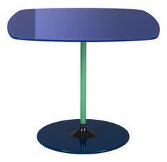 Thierry End tables - / 50 x 50 x H 40 cm - Glass by Kartell Blue