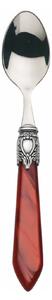 OXFORD OLD SILVER-PLATED RING 6 MOCHA SPOONS - Burgundy Red
