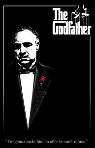 Poster THE GODFATHER - red rose
