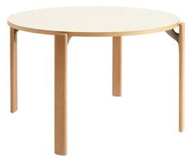 Rey Round table - / By Bruno Rey x Dietiker, 1971 - Ø 128.5 cm by Hay Beige/Natural wood