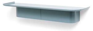 Korpus Large Shelf - / 7 hooks - L 90 x D 25 x H 14 cm / Aluminium by Hay Blue/Green