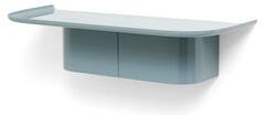 Korpus Medium Shelf - / 4 hooks - L 60 x D 25 x H 14 cm / Aluminium by Hay Blue/Green
