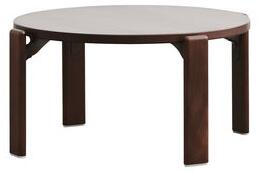 Rey Coffee table - / By Bruno Rey x Dietiker, 1971 - Ø 66.5 x H 32 cm by Hay Brown/Natural wood