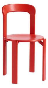 Rey Stacking chair - / By Bruno Rey x Dietiker, 1971 - Wood by Hay Red