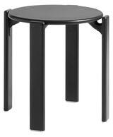 Rey Stackable stool - / By Bruno Rey x Dietiker, 1971 - Wood by Hay Black
