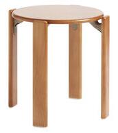 Rey Stackable stool - / By Bruno Rey x Dietiker, 1971 - Wood by Hay Natural wood