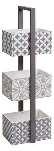 Geo Tile 3 Tier Caddy Grey and White