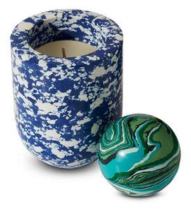 Swirl Ball Scented candle - / Spherical lid - Ø 10 x H 16 cm by Tom Dixon Blue