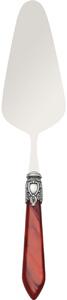OXFORD OLD SILVER-PLATED RING CAKE SERVER - Burgundy Red