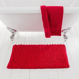 Pebble Red Bath Mat Red