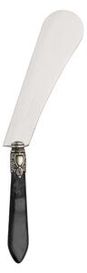 OXFORD OLD SILVER-PLATED RING CHEESE KNIFE AND SPREADER - Black