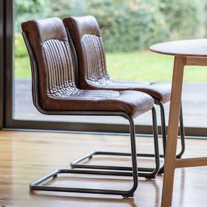 Carter Leather Dining Chair - Brown