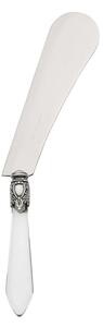 OXFORD OLD SILVER-PLATED RING CHEESE KNIFE AND SPREADER - White