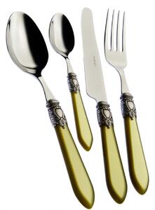 OXFORD OLD SILVER-PLATED RING CUTLERY SET 24 - Silky Green