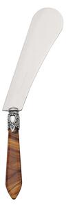 OXFORD OLD SILVER-PLATED RING CHEESE KNIFE AND SPREADER - Tortoiseshell
