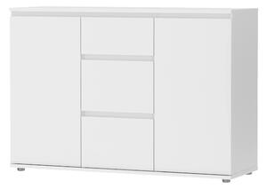 Nova White Wooden 3 Drawers Sideboard