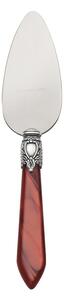 OXFORD OLD SILVER-PLATED RING PARMESAN AND HARD CHEESES KNIFE - Burgundy Red