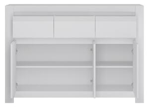 Novi 3 Door 3 Drawer Cabinet in Alpine White