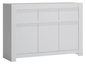 Novi 3 Door 3 Drawer Cabinet in Alpine White