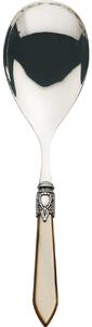 OXFORD OLD SILVER-PLATED RING RICE SERVING SPOON - Onyx