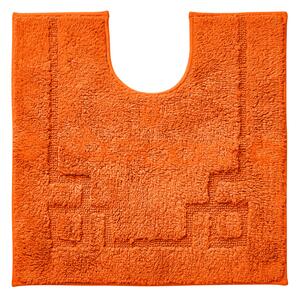 Luxury Cotton Non-Slip Burnt Orange Pedestal Mat Orange