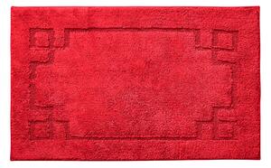 Luxury Cotton Non-Slip Red Bath Mat Red