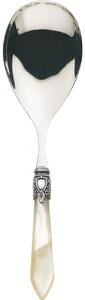 OXFORD OLD SILVER-PLATED RING RICE SERVING SPOON - Burgundy Red
