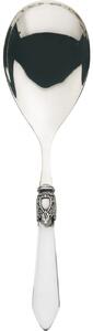 OXFORD OLD SILVER-PLATED RING RICE SERVING SPOON - Black